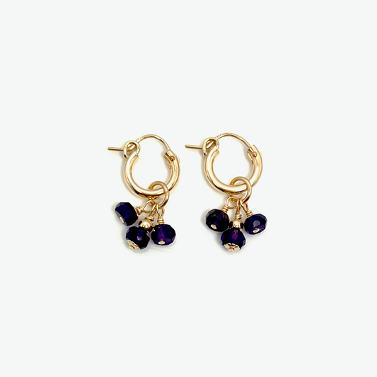 Gold Huggie Earrings | All 12 Birthstones