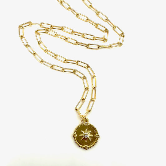 Cosmic Compass Pendant Necklace