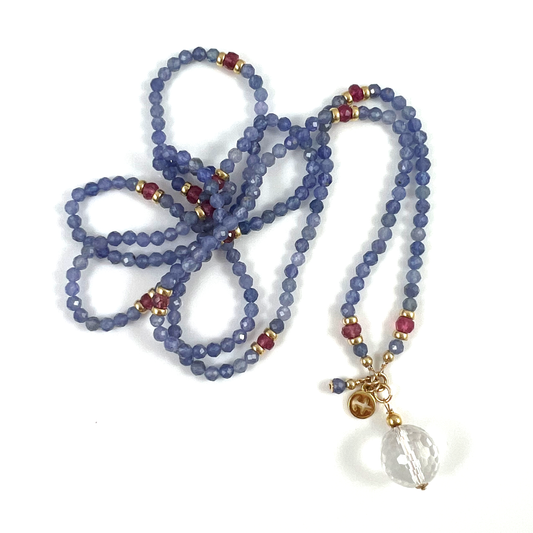 Long Beaded Necklace | Sagittarius Birthstone